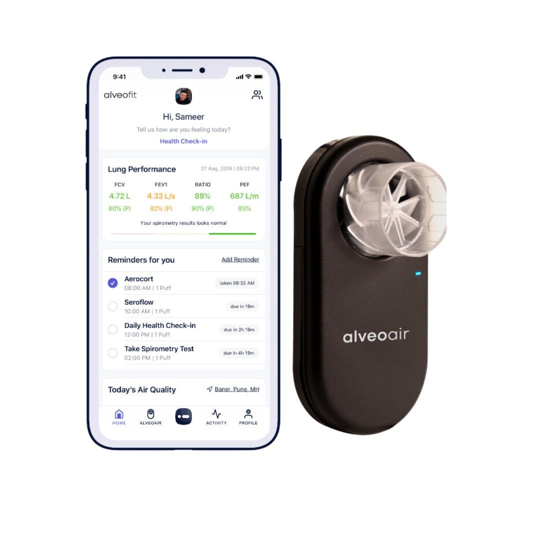 Buy alveoair® Spirometer Smart Portable Spirometry Machine