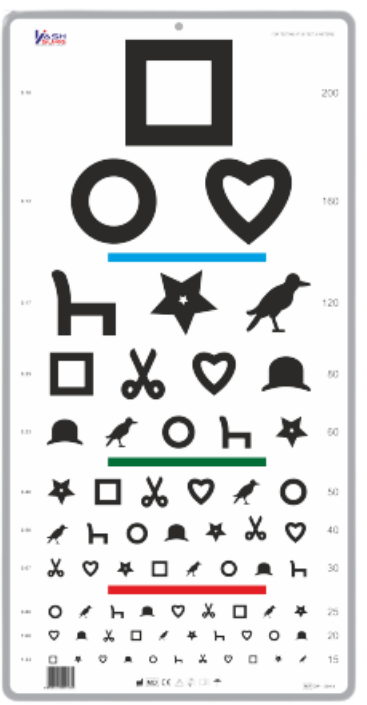 DP-5014 Sloan Letter Near Vision Card - Eye Charts | Kashmir Surgical