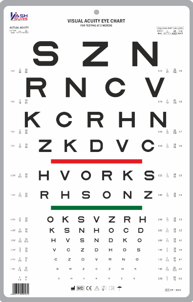 DP-5053 Visual Acuity Eye Chart-medzell