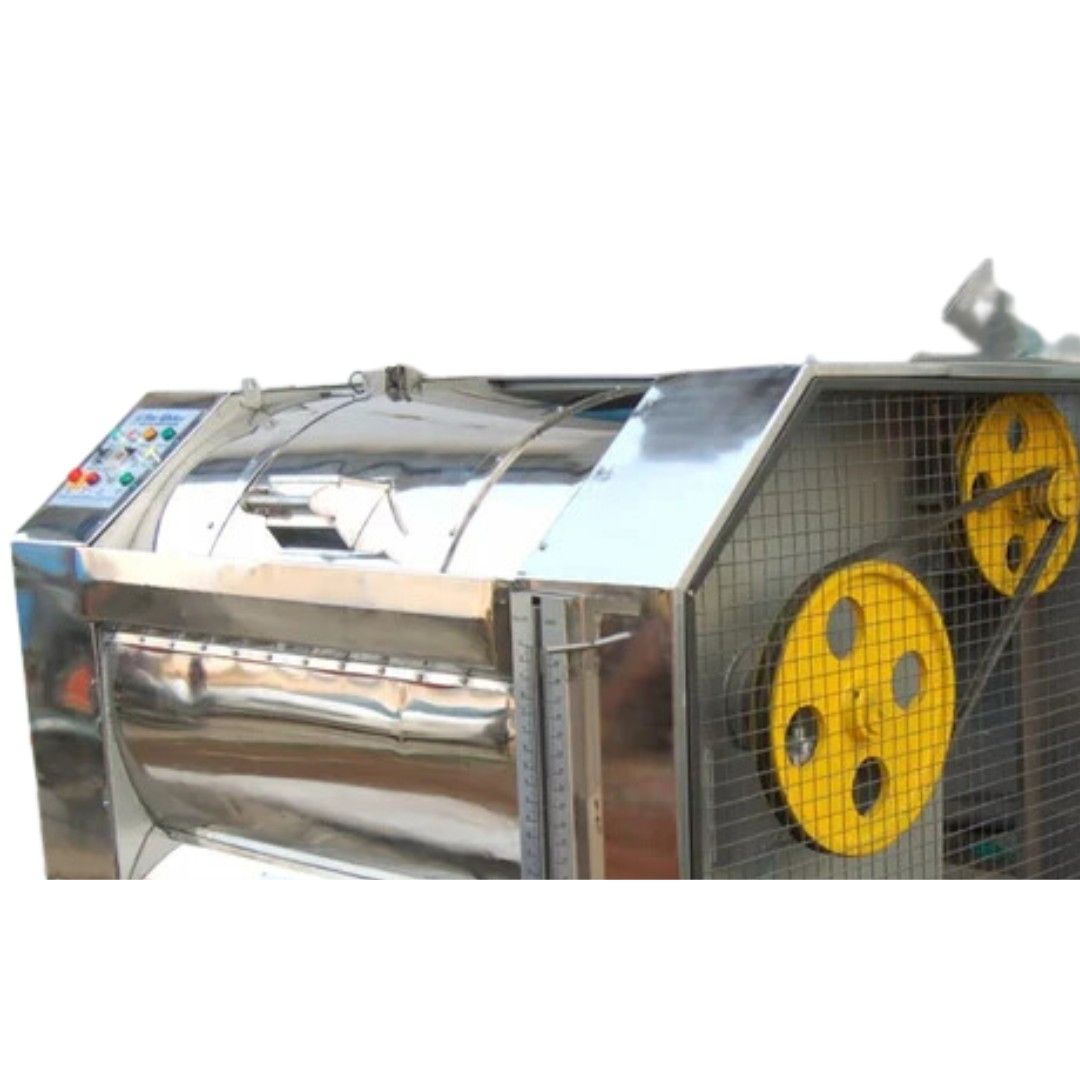 A Modern Laundry Station With A Washing Machine Shelves And Storage For