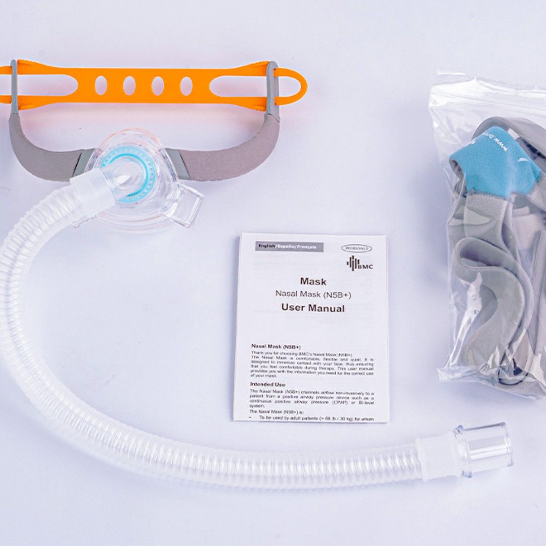 BMC Nasal Mask (N5B+): Comfortable Mask with Loop-Distributed Vent Holes