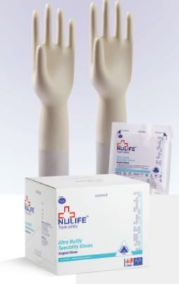Latex Surgical Gloves Sterile Powdered Beadless (Ultra Nulife